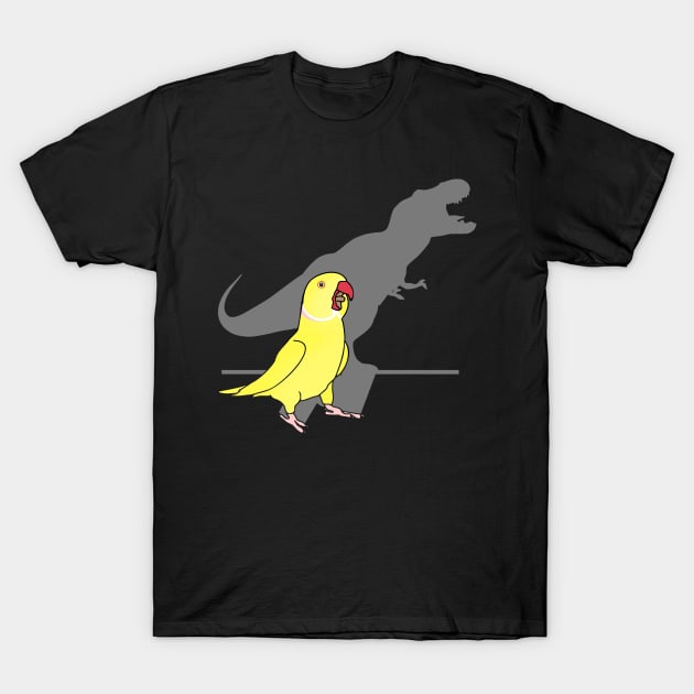 T-rex yellow indian ringneck T-Shirt by FandomizedRose